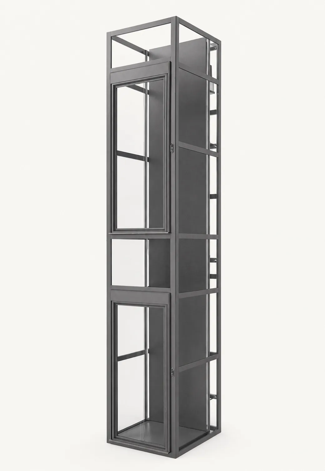 Grey Home elevator shaft frame