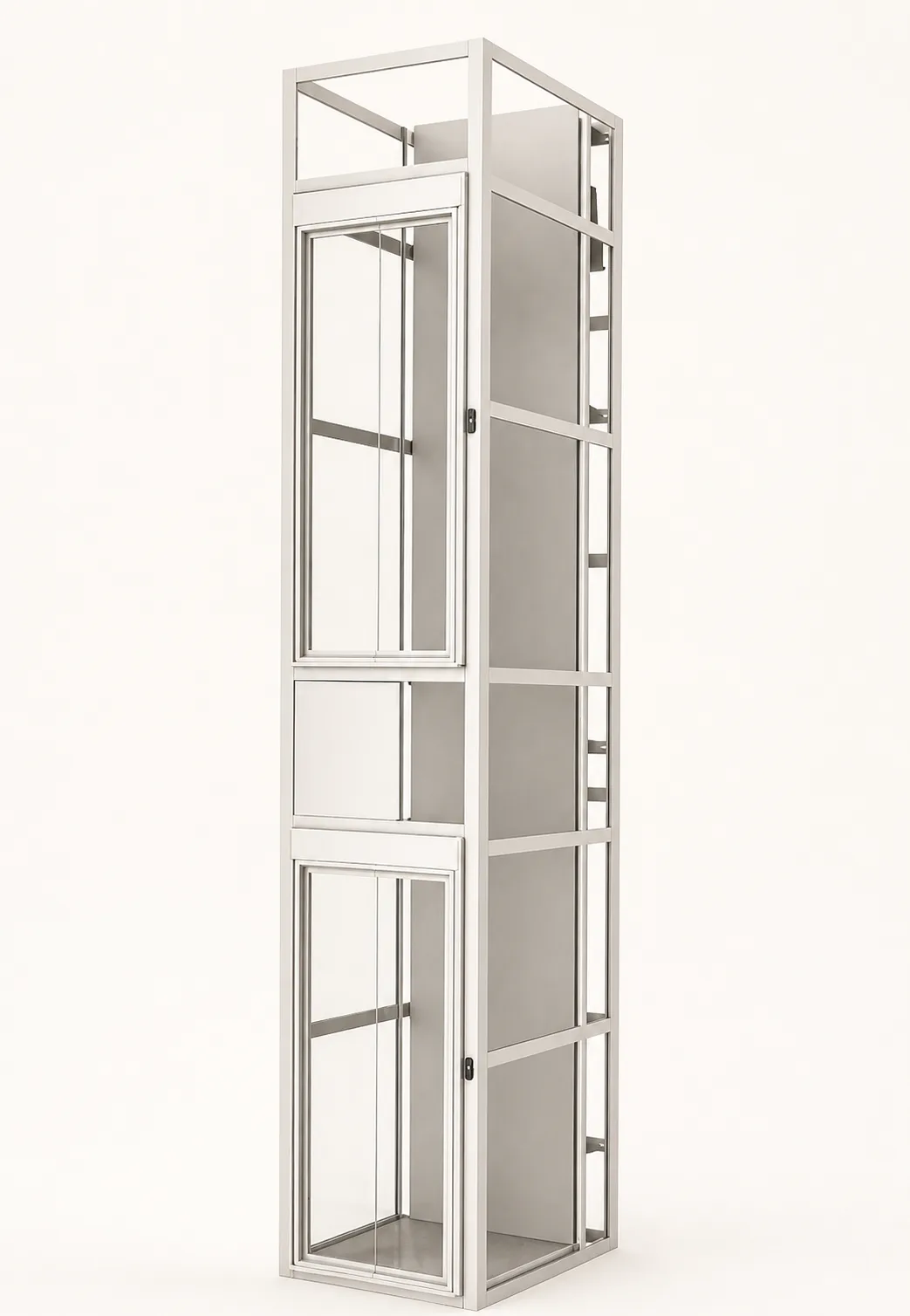 White Home elevator shaft frame