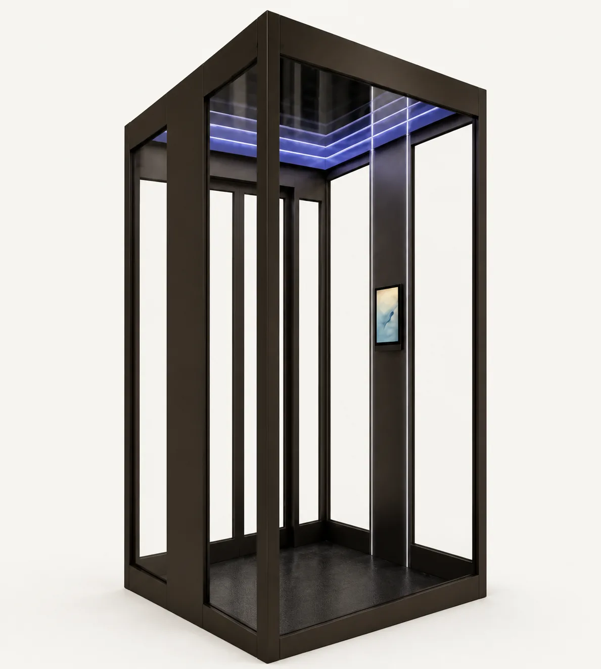 SC-H227 dark bronze home elevator cabin